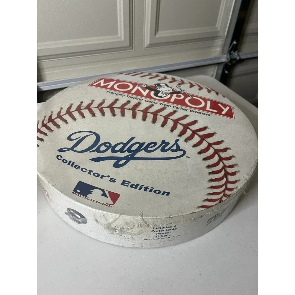 Vintage Monopoly MLB LA Dodgers Collector's  Edition Round Box Board Game NEW
